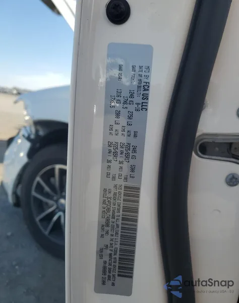 2018 Dodge Journey Se z USA, uszkodzony, nr VIN 3C4PDCABXJT490908